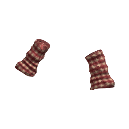 Red and White Gingham Arm Warmers