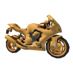 Gold Motorcycle (Back Motorcycle)