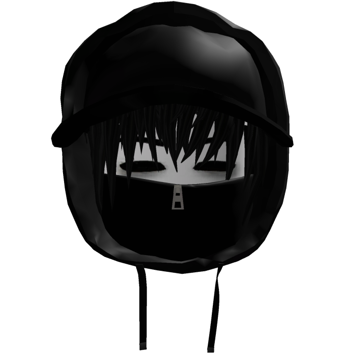 Vkei Black Hair Oversize Hoodie w Cap Dashie Emo