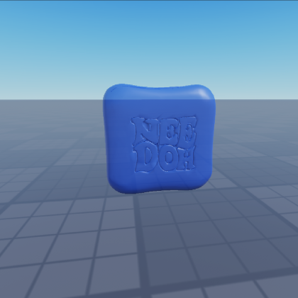 Dark Blue Squishy Cube Toy