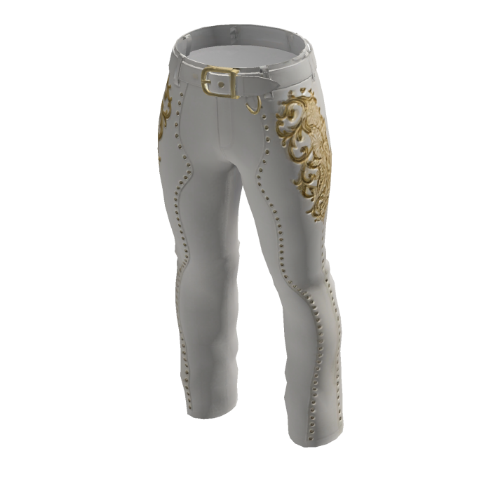 White Rodeo Star Studded Pants