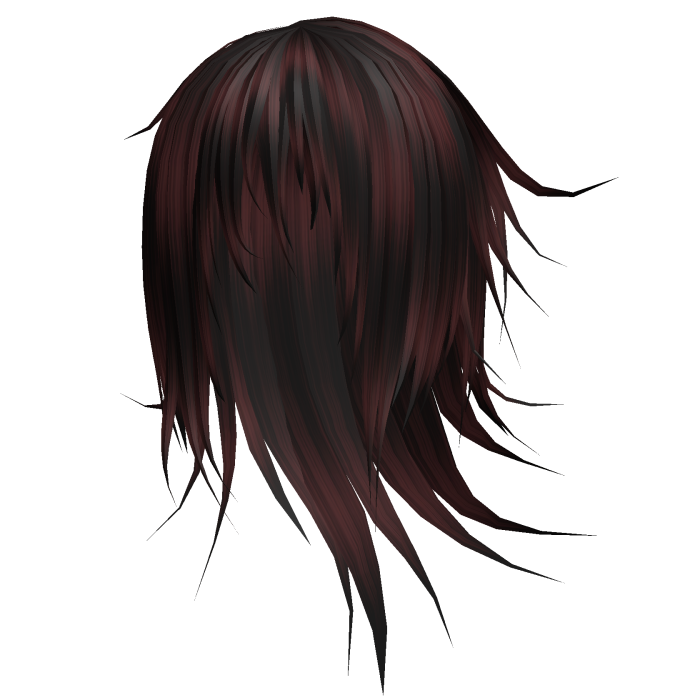 Dark Red Emo Vkei Windy Long Model Hair 74. 