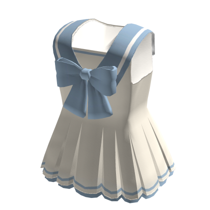 🍀Summer Sailor Dress (Sky Blue)