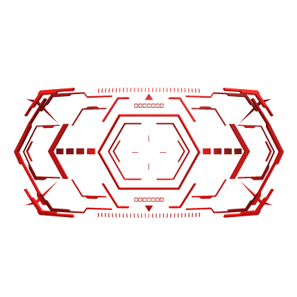 Cyber Red Scifi Visor V2