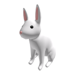 White Bunny Rabbit Shoulder Pet