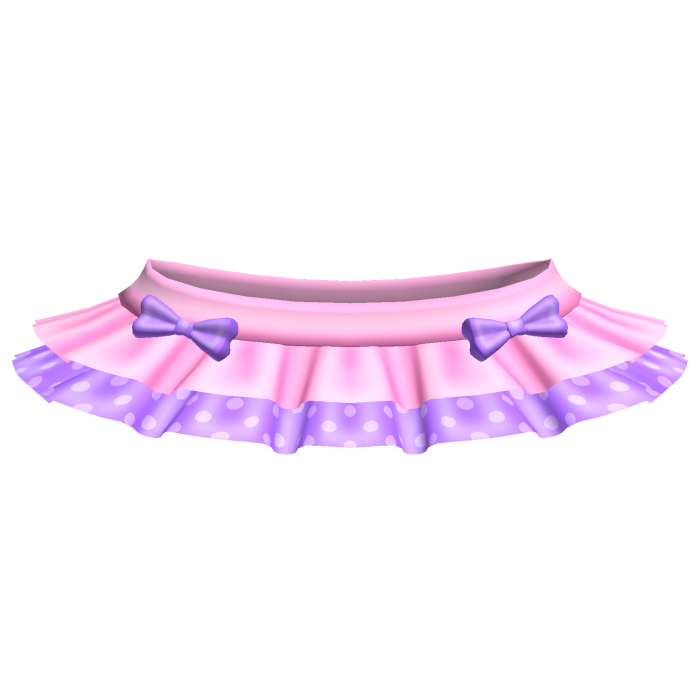 ♡꒱ cutesy kawaii light pink and purple tutu skirt