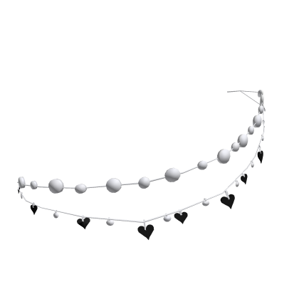 Hair Chain Jewellery Silver & Black Roblox item