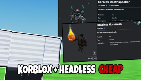 Compte Roblox – Headless + Korblox – DC: Urssafslayer – Neuf (PC)