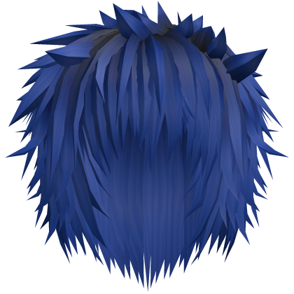 Blue Messy Anime Spiky Emo Hair  Roblox item