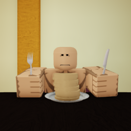 The Rock Eating Pancakes