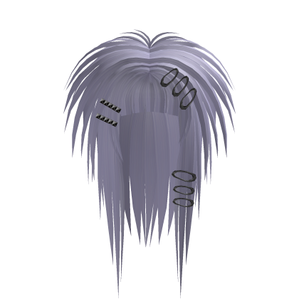messy long gothic scene emo hair light purple Roblox item