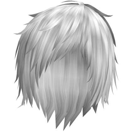 silver long messy emo vkei hair 43. Roblox item