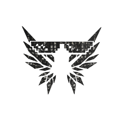 Hacker Wings Black White Glitched Roblox item