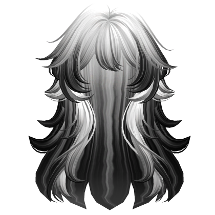 Super Fluffy Wavy Anime Hairstyle (Black&White)
