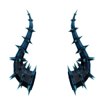 Ice Blue Spiked Horns