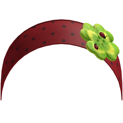 Clover Ladybug Button Headband