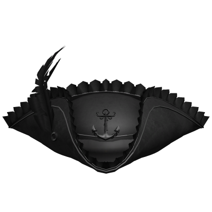 Ruffled Pirate hat with black details - Black