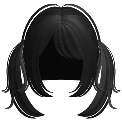 Cute Mini Baby Pigtails in Black Roblox item