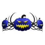 Halloween Pumpkin Crown (Blue & Yellow)