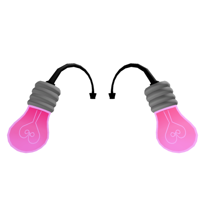 Hot pink & black heart LightBulb / bulb antennae