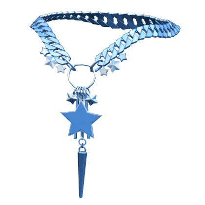 [NEW 🚨] Blue Y2K Star Chained Necklace (1.0) Roblox item