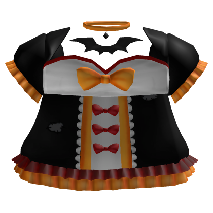 orange halloween bat dress