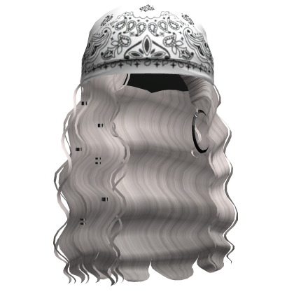 Crimped Waves W/ Boho Bandana Silver Roblox item