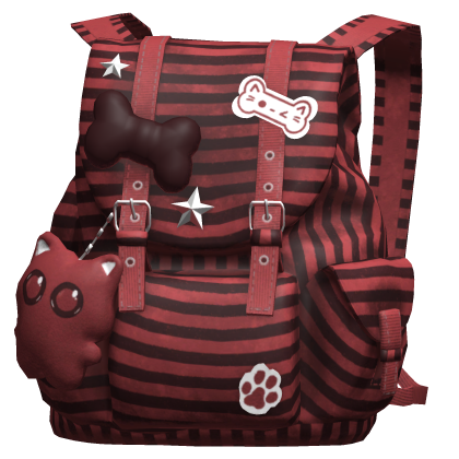 Red Cute Bone Y2k Backpack