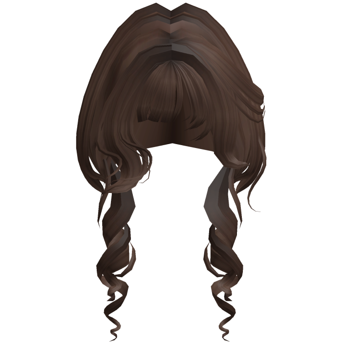 Anime Soft Curly Hair w/ Bangs (Brown)