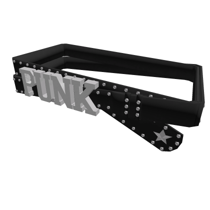 black alt silver stud punk belt