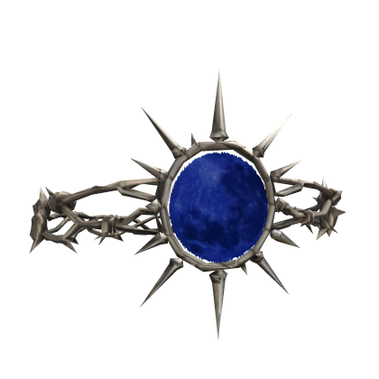 [Animated] Gothic Moon Thorn Crown (Silver/Blue)