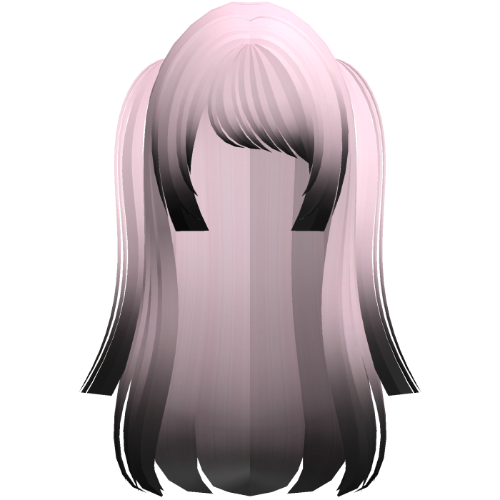 emo moe hime long hair w side ponies pink black