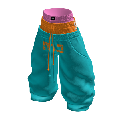 MJ - Sagging Pants Cyan