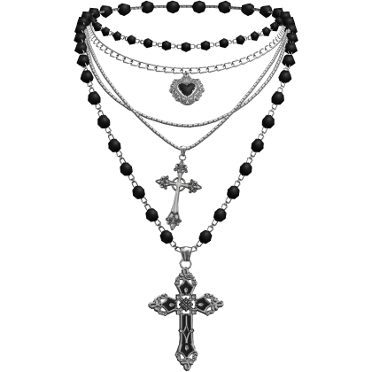 Gothic Layered Rosary Necklace thumbnail