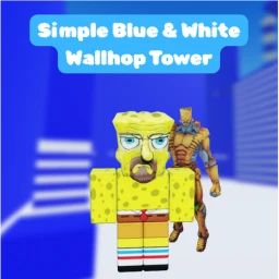 Simple Blue & White Wallhop Tower icon