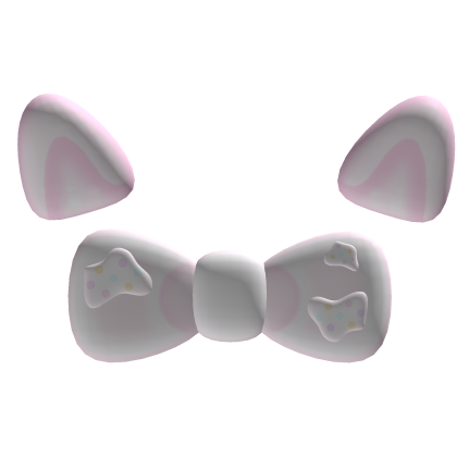 . ‿ ♡ funfetti pastel pink bat ears w bow