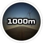 You passed 1000 meters!