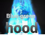Blue green hood
