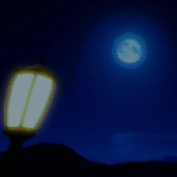 Streetlight, sky, & sea icon
