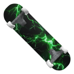 Green Electric Lightning Skateboard