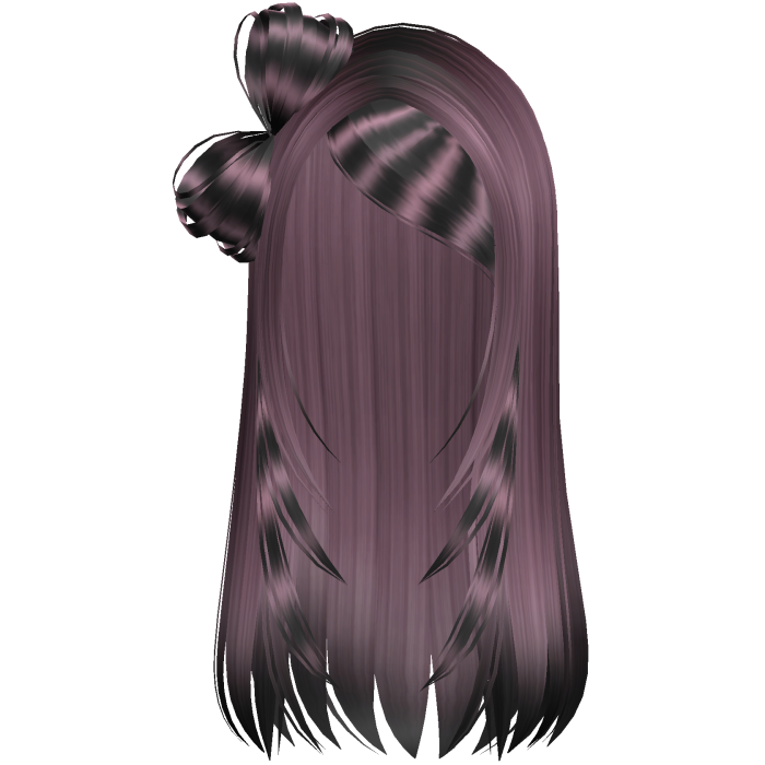 Long y2k goth emo bow Racoon Washed Pink Hair