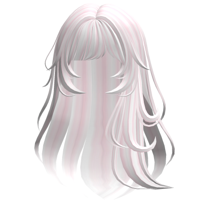Swirly Swooped Hair (White and Pink Stripes)