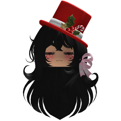 Beautiful Christmas hat hairstyle bow (Black)