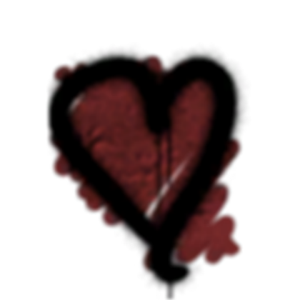 Red heart graffiti Roblox decal