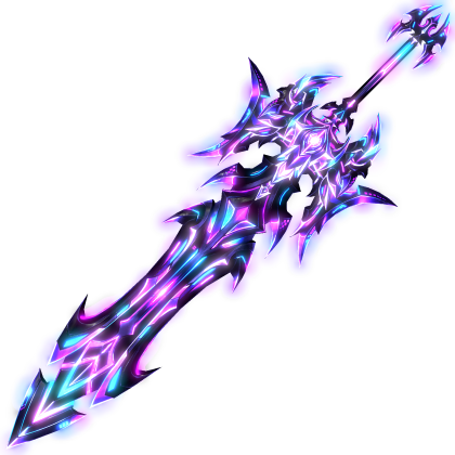 (Emissive) Cyber Blade Sword - Arcade Purple Blue