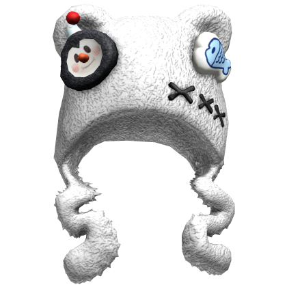 White Cute Cozy Messy Hood Roblox item
