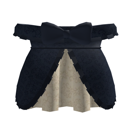  ♡ Cute Vintage Navy Blue Cottagecore Dress Roblox item