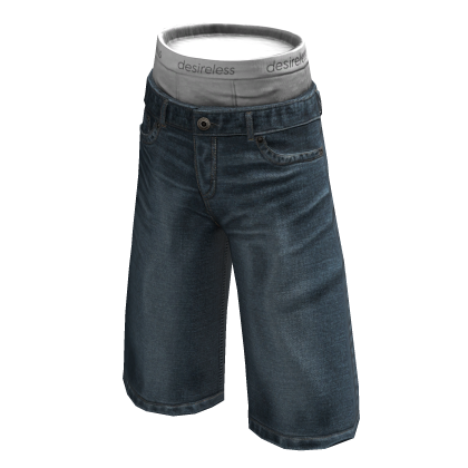 Blue Sagging Baggy Jorts