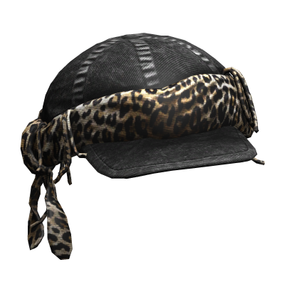 Cheetah Print Vintage Scarf Wrapped Cap Roblox item