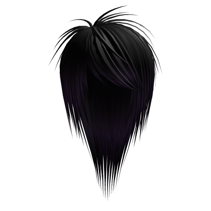Black/Purple Long Messy Scene Hair Roblox item